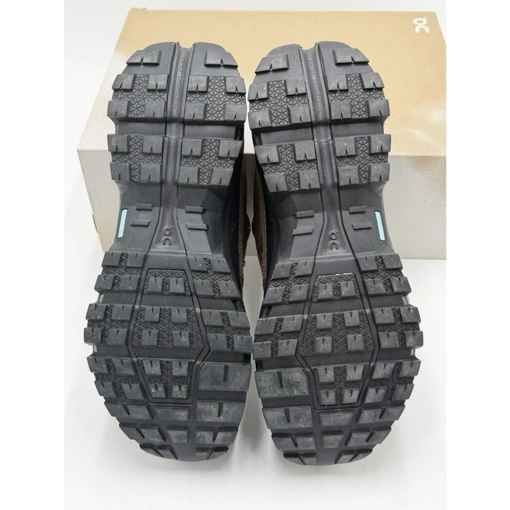 On Running Cloudrock Low WP Earth Black Mens Size 12 Waterproof Outdoors Shoes